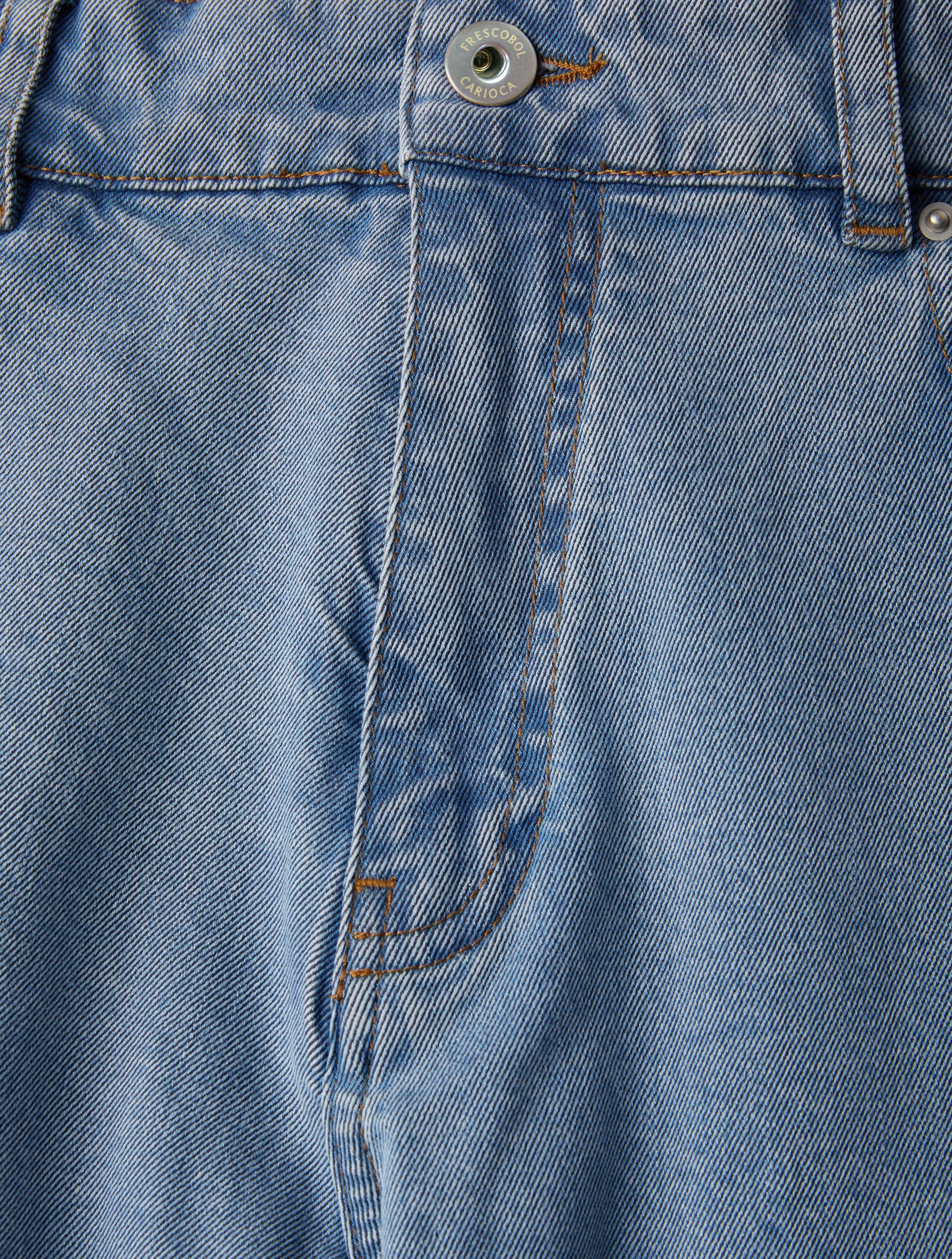 MENDES DENIM-LOOK COTTON TROUSERS