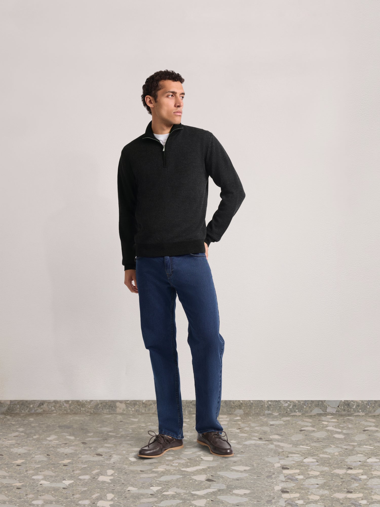 HEITOR MERINO WOOL QUARTER ZIP