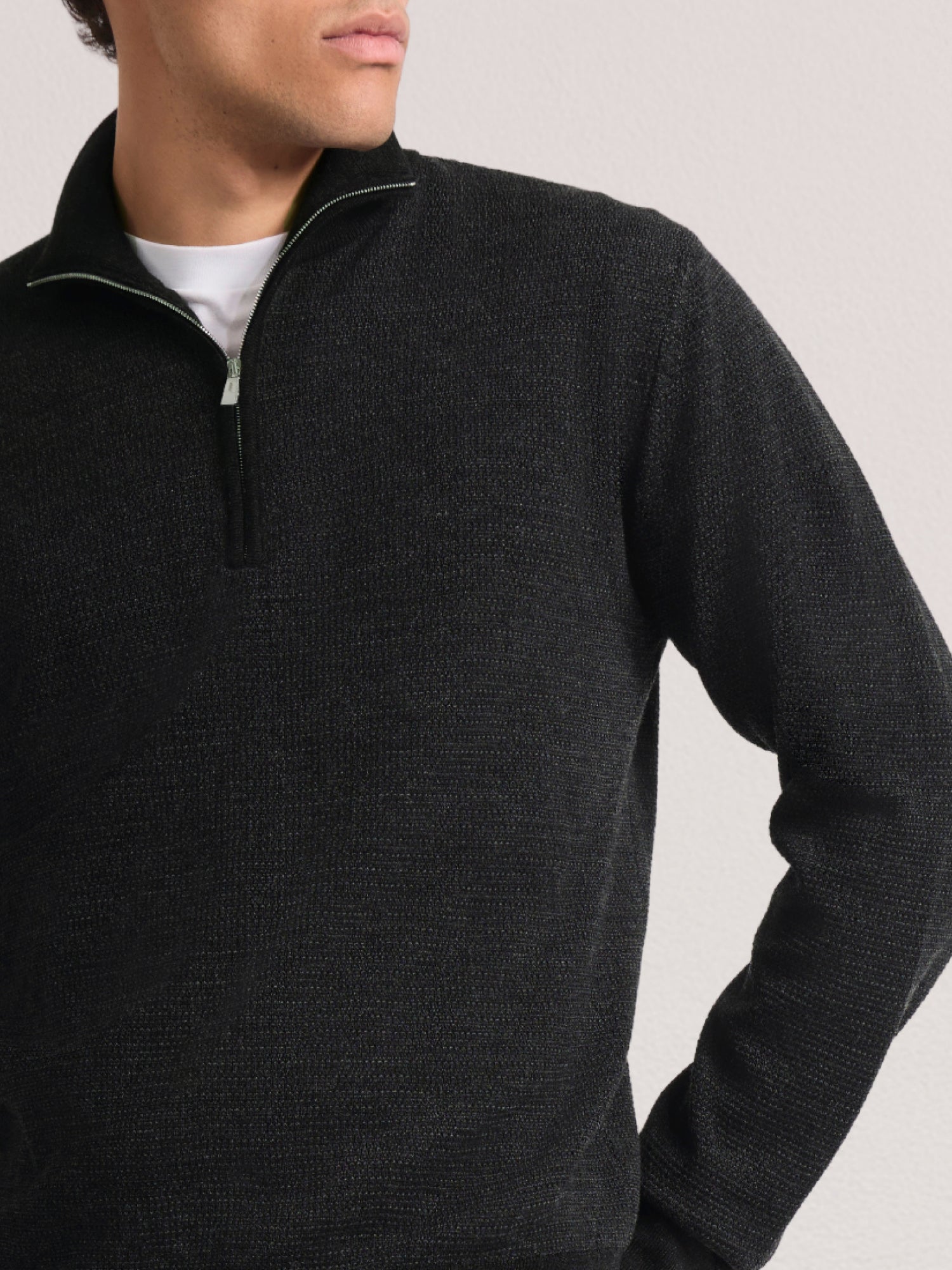 HEITOR MERINO WOOL QUARTER ZIP