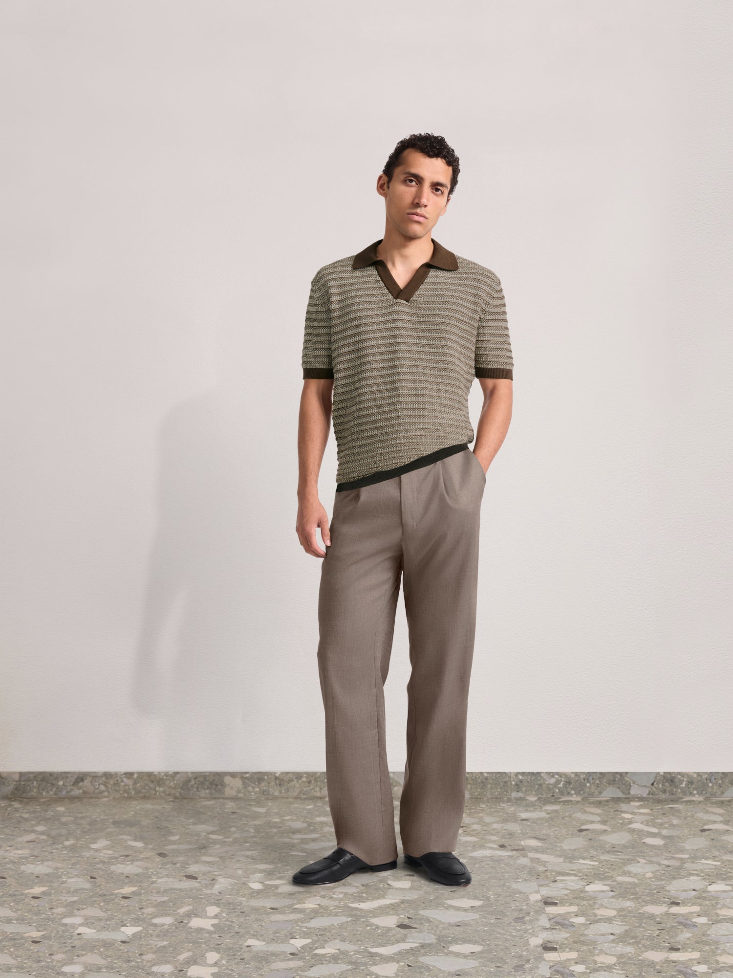 AFFONSO LINEN-WOOL TROUSERS
