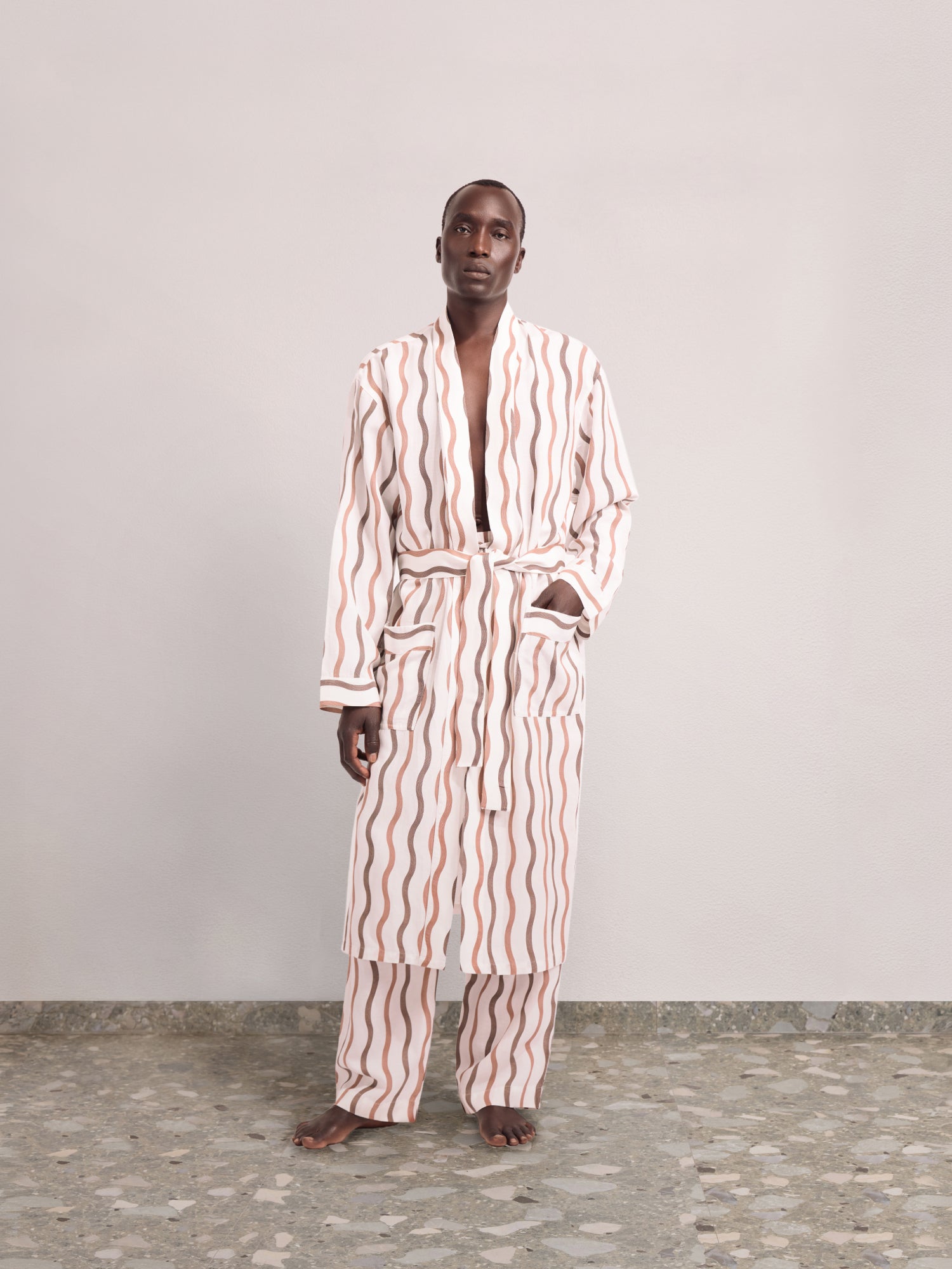 LA MARZOCCO TEFE LINEN-BLEND ROBE