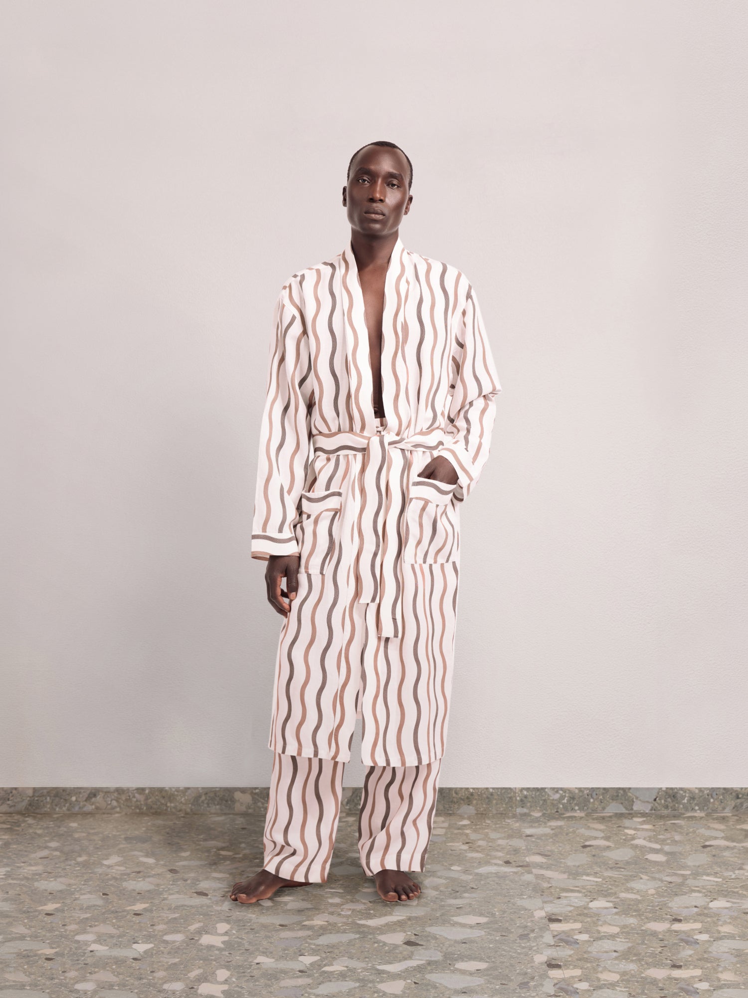 LA MARZOCCO TEFE LINEN-BLEND ROBE