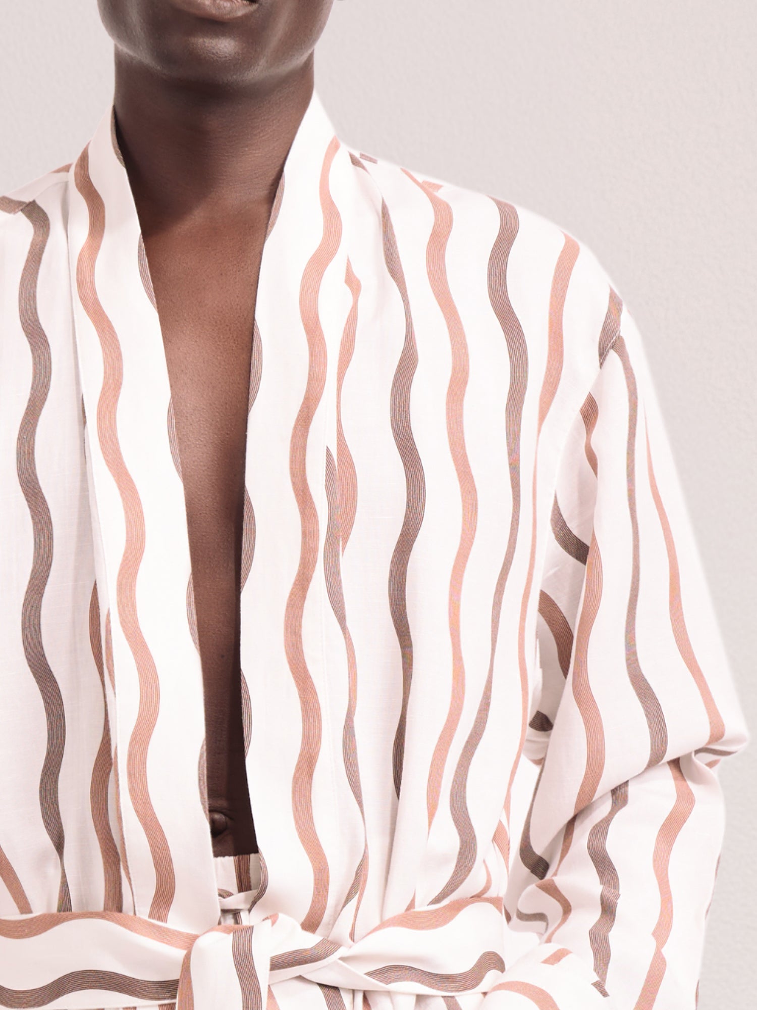 LA MARZOCCO TEFE LINEN-BLEND ROBE