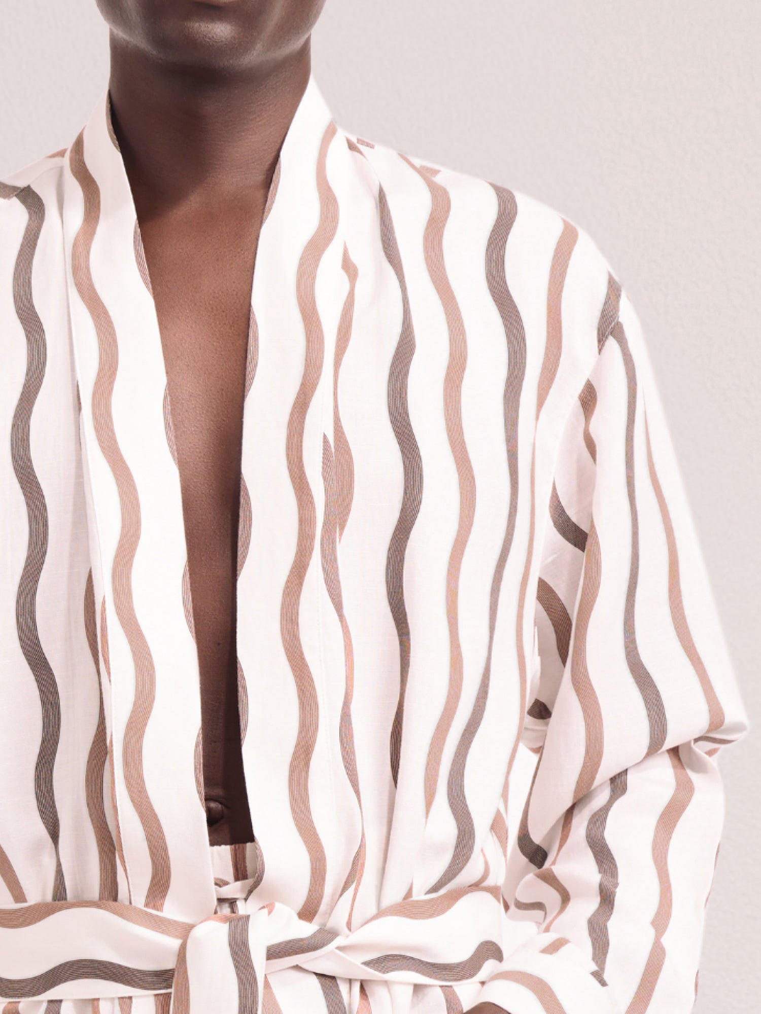 LA MARZOCCO TEFE LINEN-BLEND ROBE