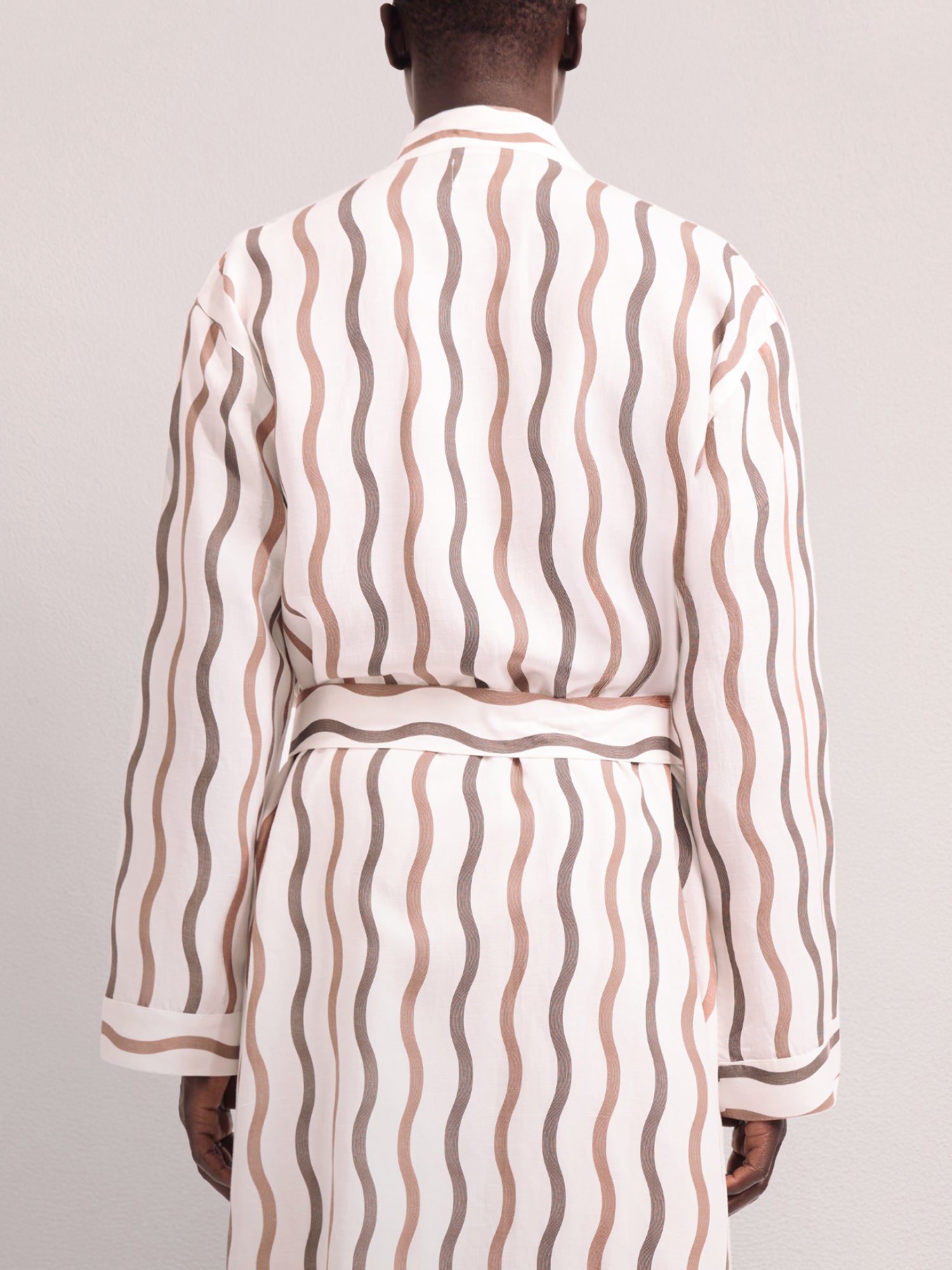 LA MARZOCCO TEFE LINEN-BLEND ROBE