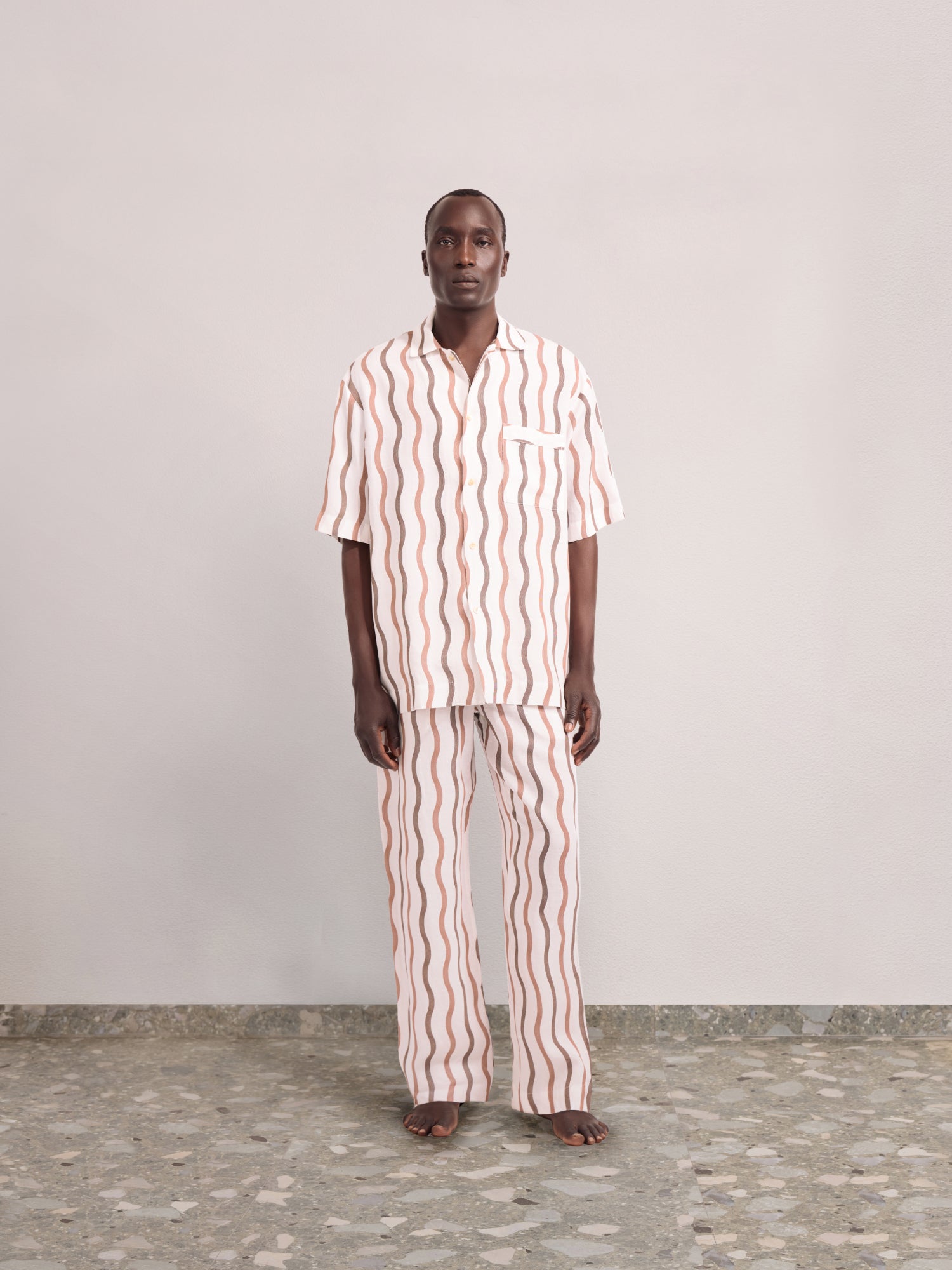LA MARZOCCO CASSIO LINEN-BLEND PYJAMA SHIRT