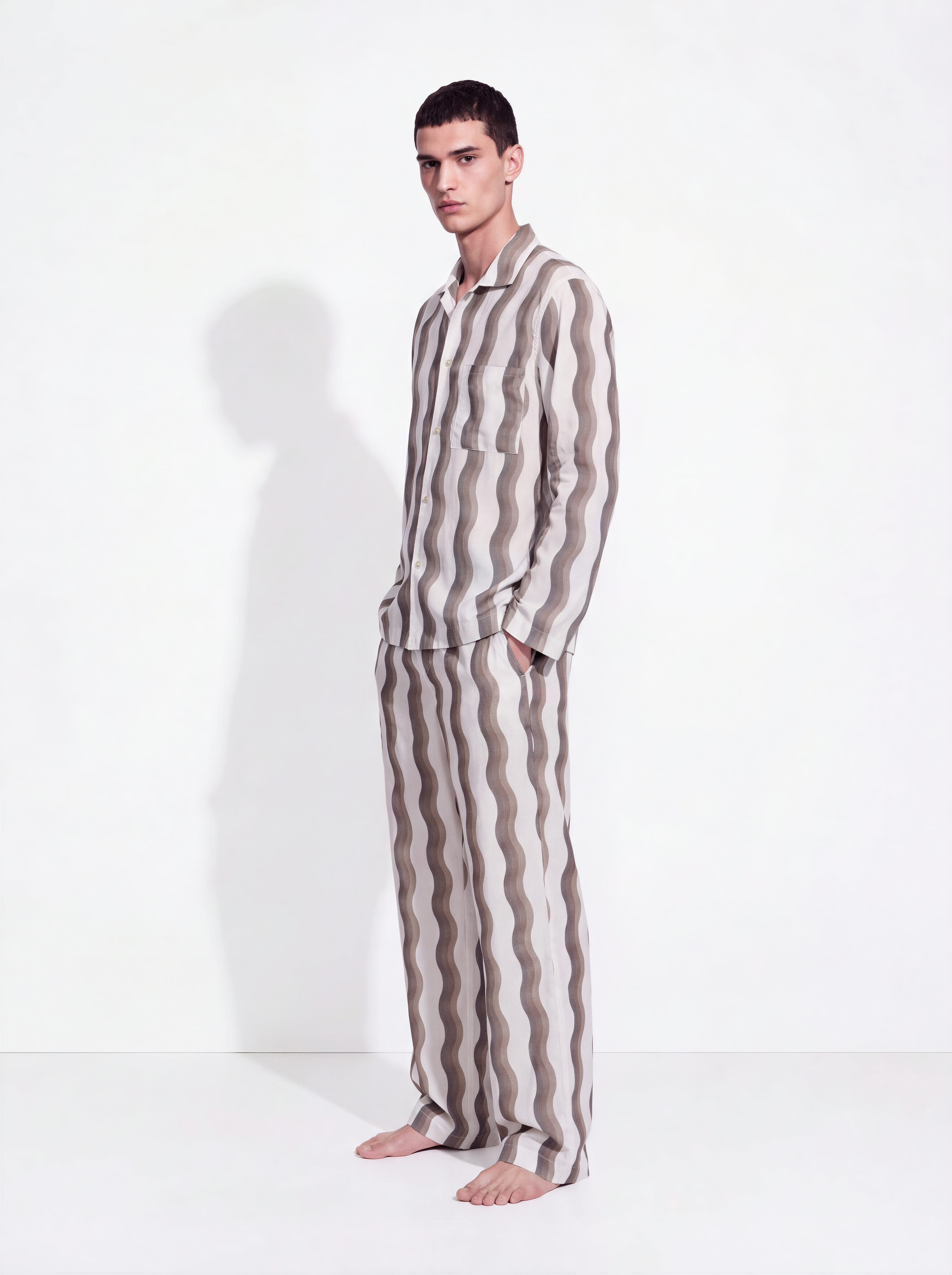LONG-SLEEVE SHIRT & TROUSER PYJAMA SET