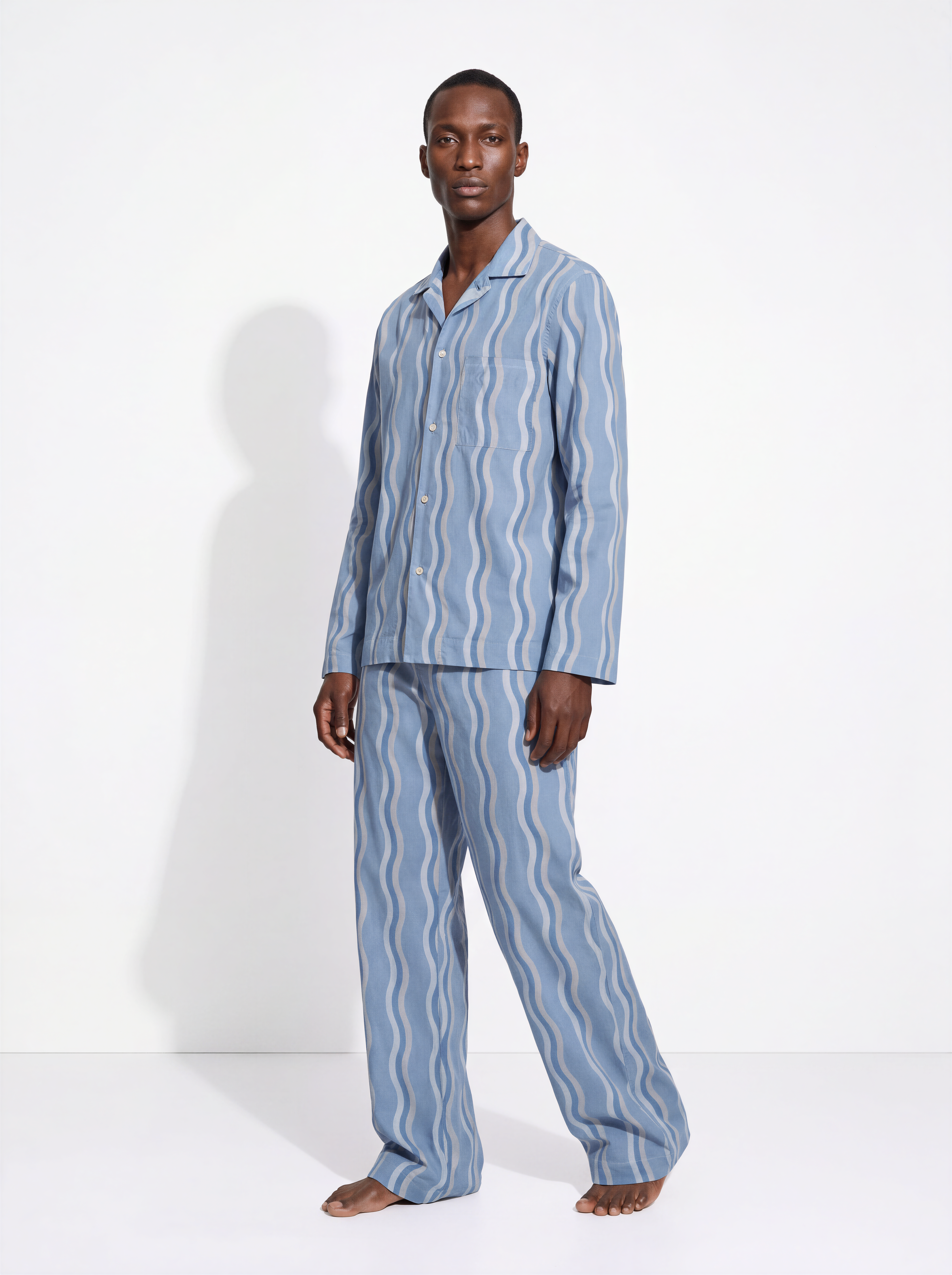 LONG-SLEEVE SHIRT & TROUSER PYJAMA SET