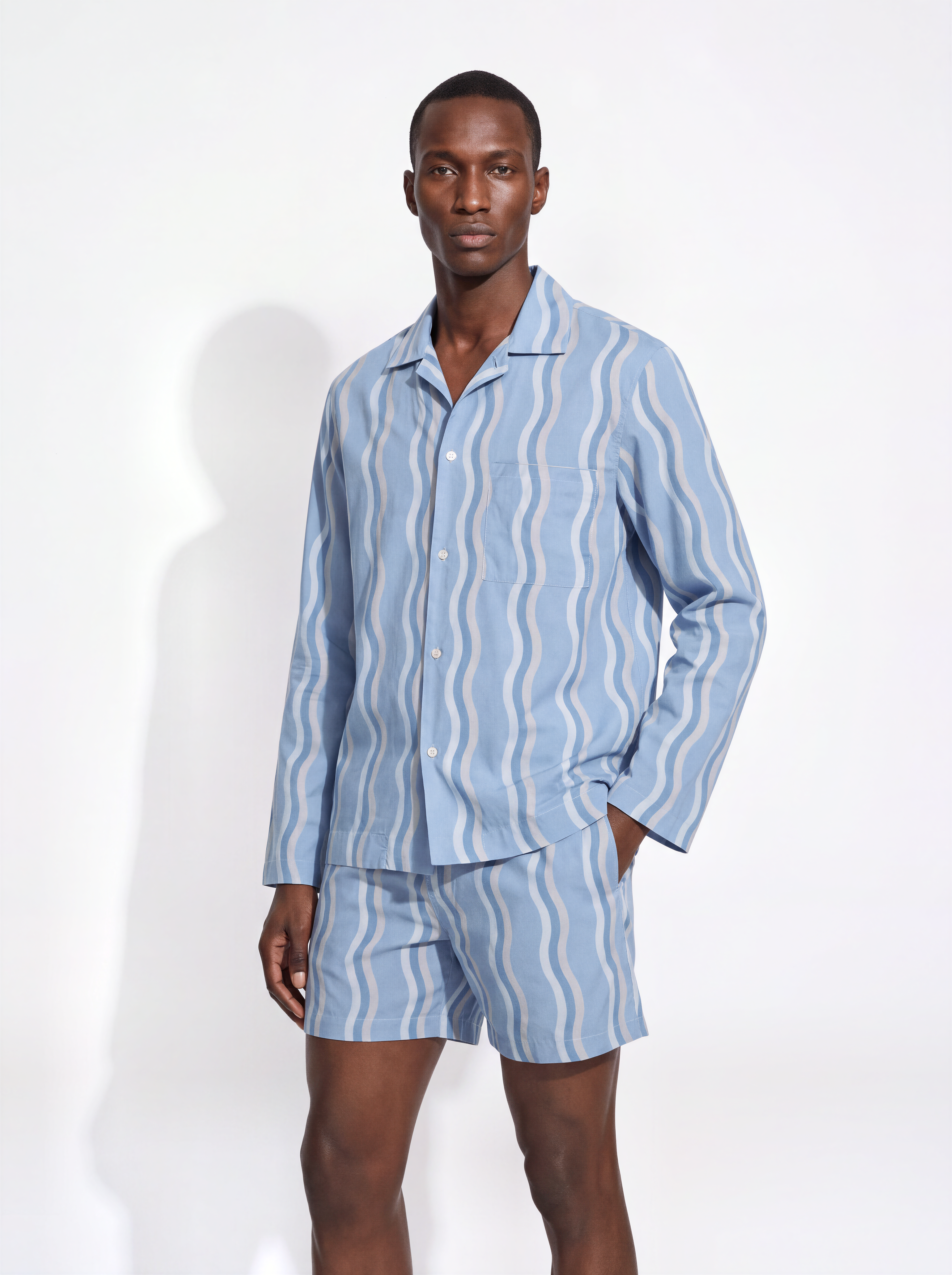 LONG-SLEEVE SHIRT & TROUSER PYJAMA SET