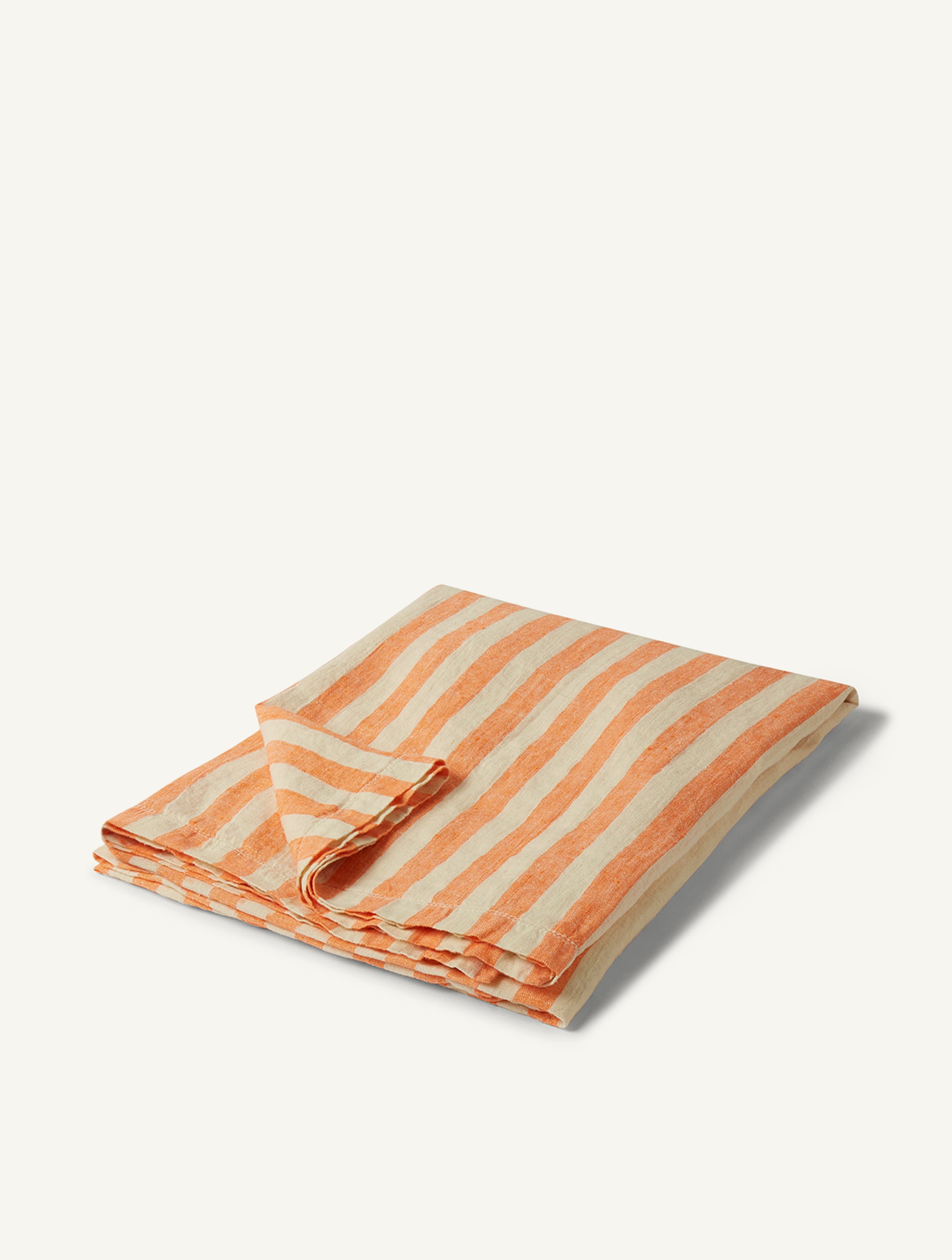 REGULAR-STRIPE LINEN BEACH TOWEL