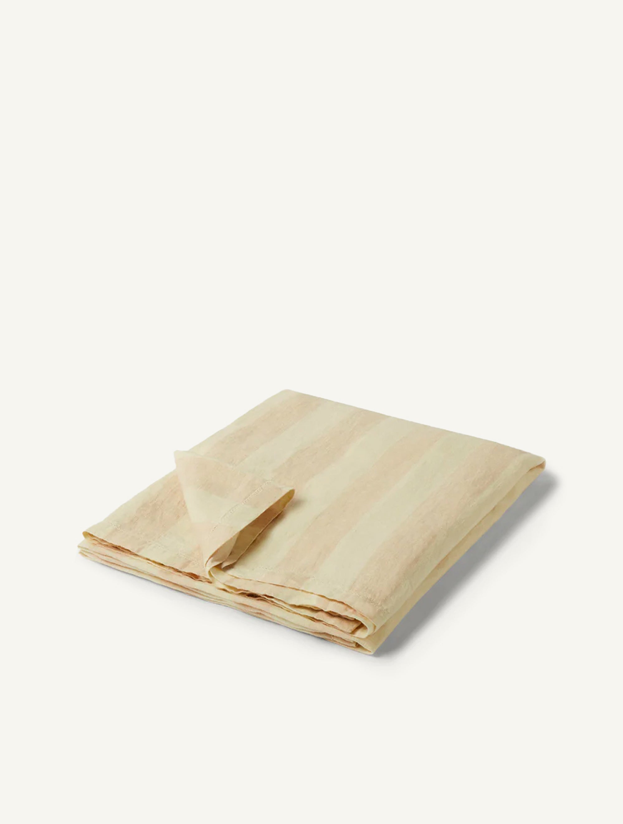 WIDE-STRIPE LINEN BEACH TOWEL