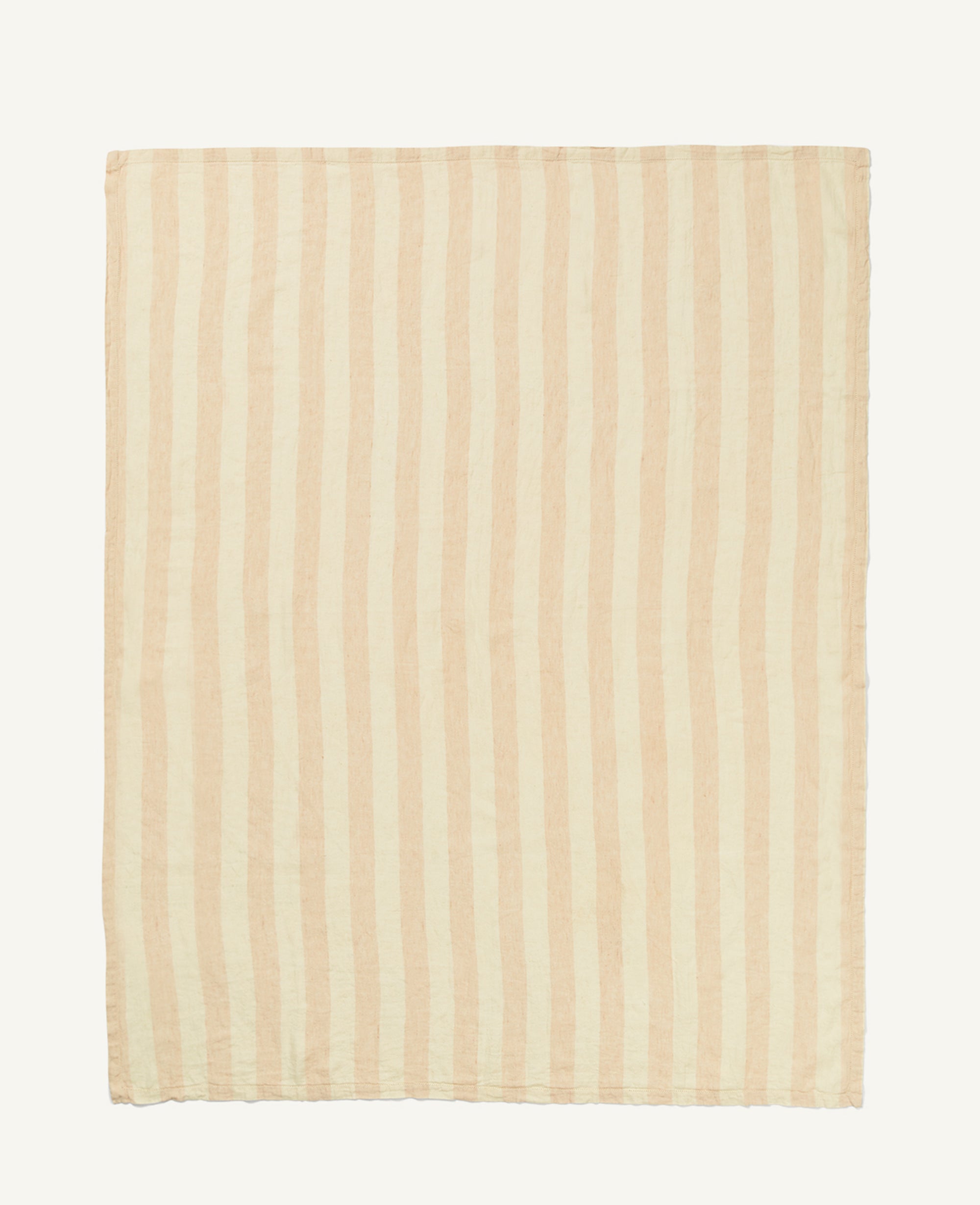 WIDE-STRIPE LINEN BEACH TOWEL