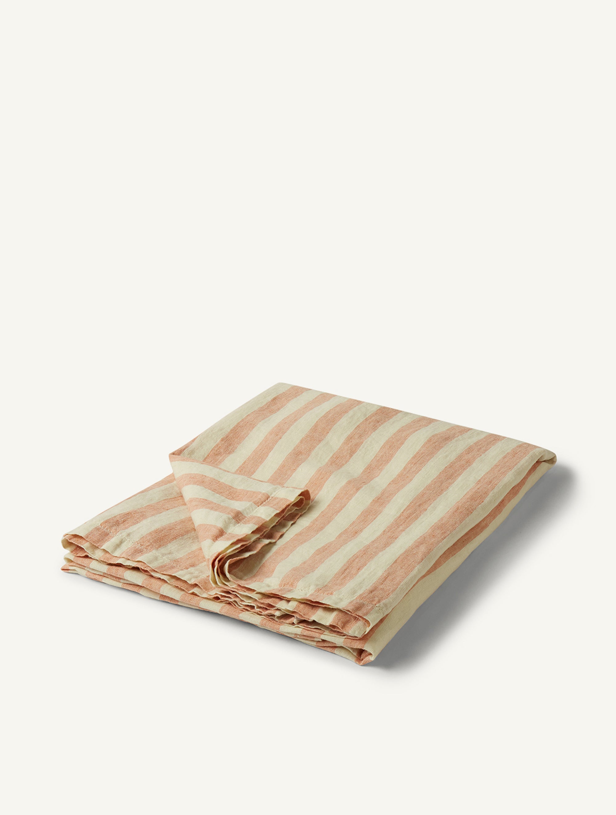 REGULAR-STRIPE LINEN BEACH TOWEL