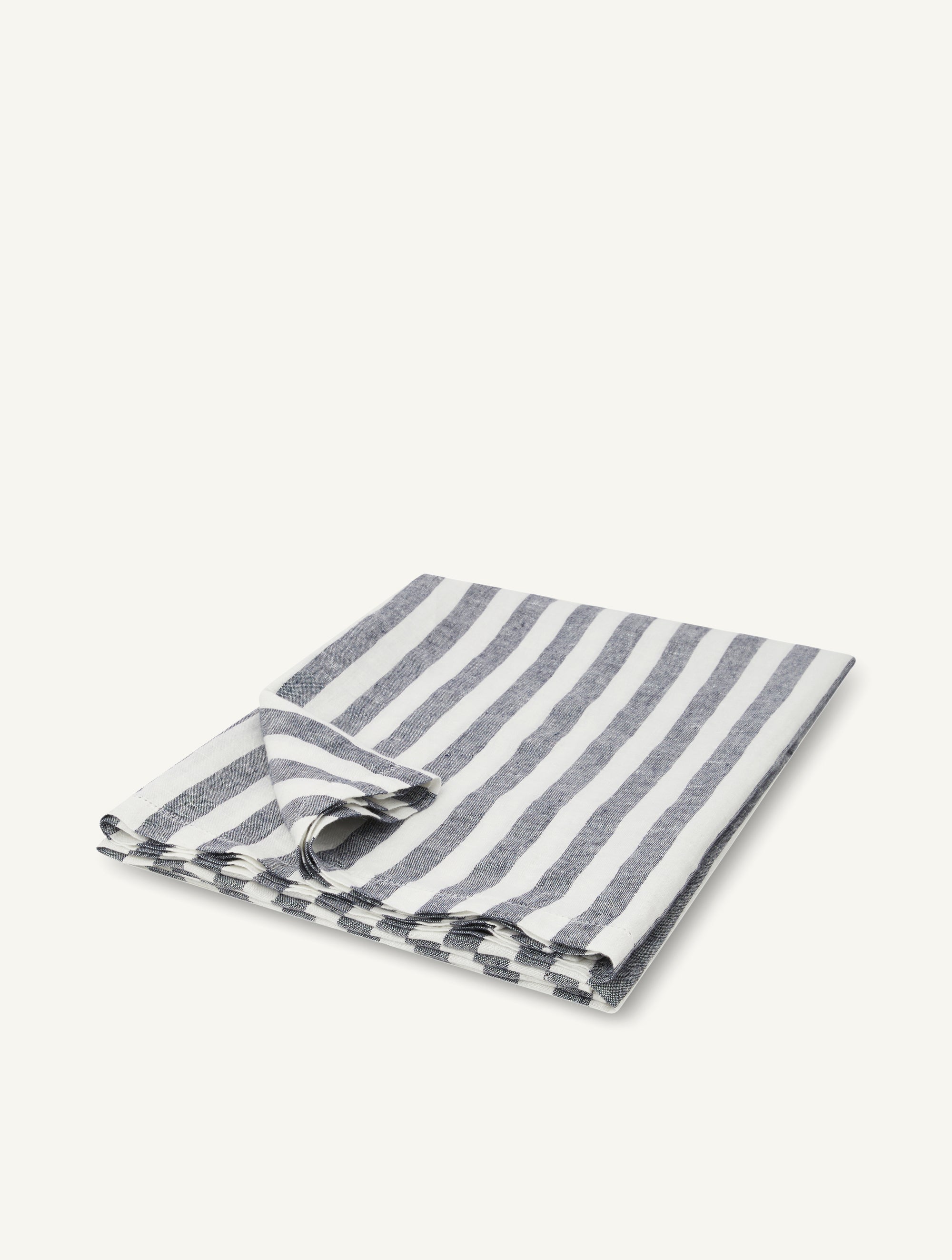 REGULAR-STRIPE LINEN BEACH TOWEL