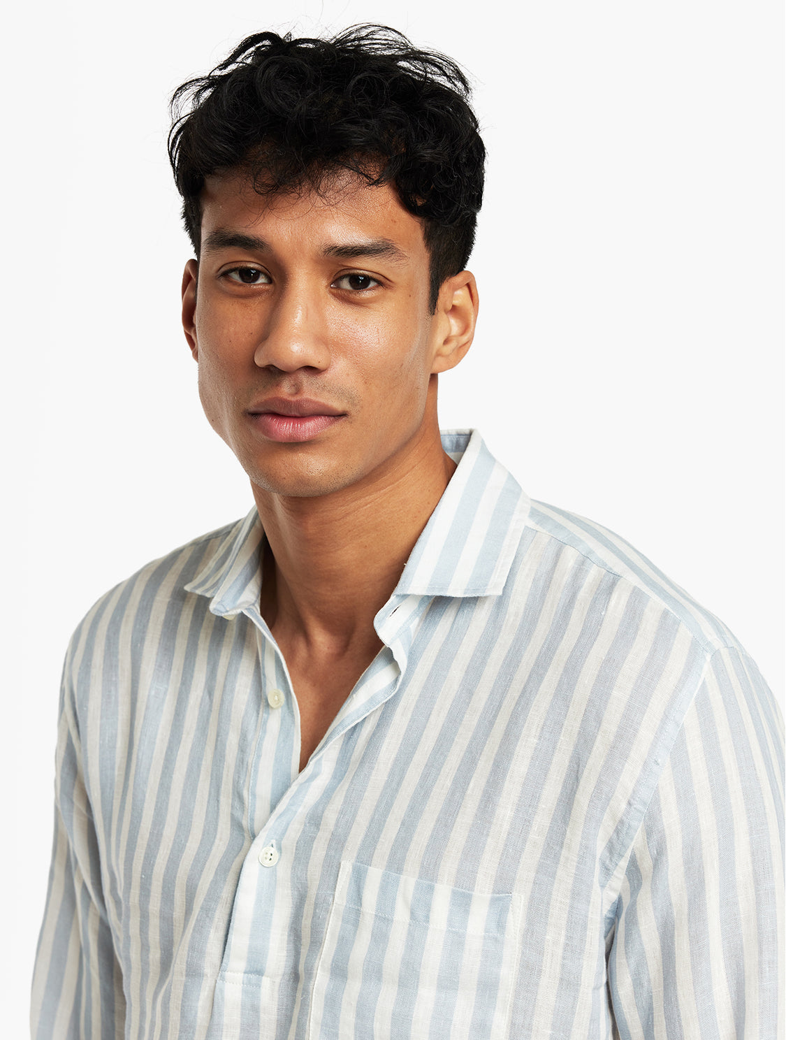 PORTO STRIPED LINEN SHIRT Frescobol Carioca